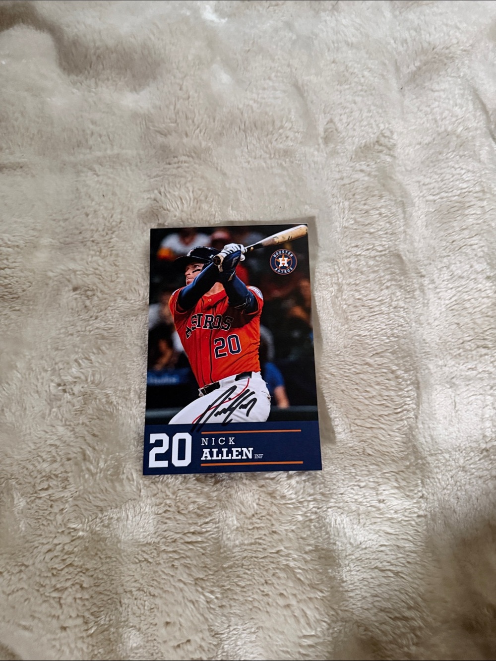 *AUTOGRAPHED* Houston Astros Nick Allen Baseball Card - Red Jersey Collectible